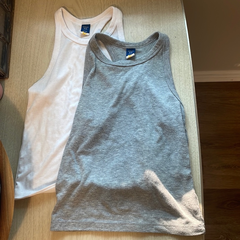 Old Navy girls tank tops|White and gray|Ultralite M(8)